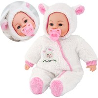 Lamby Baby Doll with Sounds Dummy Toy - White