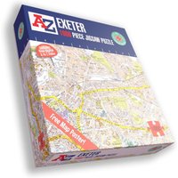 Great Britain A Z Map of Exeter 1000 Piece Jigsaw Puzzle Exclusive Street Map - Neutral