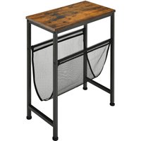 Costway Industrial End Table-Brown - Brown