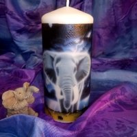 Pillar Candle Elephant - Yellow / 5