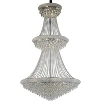 Alexandra Ceiling Pendant Chandelier 3 Tier 3Polished Chrome, Crystal - Polished Chrome