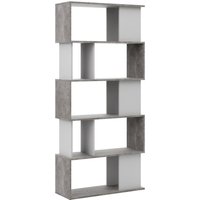 Furniture To Go, Maze Open Bookcase - Grey & White Furniture To Go, Maze Open Bookcase - Grey & White