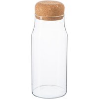 Glass Storage Bottle with Cork Lid - Clear / 1 / 0.72l