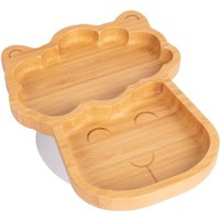 Children's Bamboo Suction Llama Plate - White
