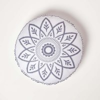 Homescapes, Henna Round Grey Outdoor Cushion - Grey Homescapes, Henna Round Grey Outdoor Cushion - Grey