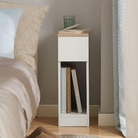 SoBuy Set of 2 Narrow Bedside Tables Nightstand - White