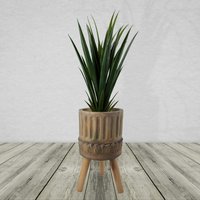 Ridged Composite Planter with Stand - Zandi Roman