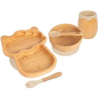 5pc Bamboo Llama Baby Weaning Set - Beige