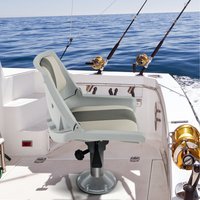 Folding Low Back Boat Seat - Grey