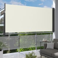 Retractable Side Awning for Patio Railing - Beige / 140cm