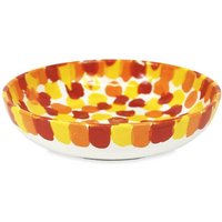 Petalo Hand Painted Ceramic Bowls - Red Orange Yellow