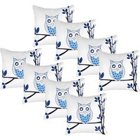 Floral Printed Outdoor Scatter Cushion - Owls Purple / 8
