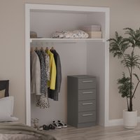 Contrast Ready Assembled 4 Drawer Tallboy - Dusk Grey