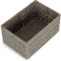 Grey Paper Rope Storage Basket - Grey