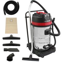 80L Wet and Dry Vacuum With 5m Hose - Silver