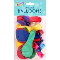 20 9 inch Large Round Balloons Helium Quality - Multi