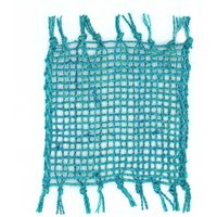 Turquoise Seagrass Fringe Coasters Eco Friendly Handwoven Table Decor - Turquoise