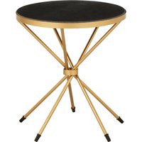 Templar Black Marble Top Side Table - Gold