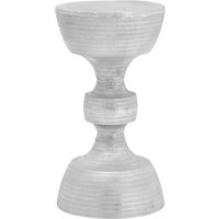 Matin Large Textured Aluminium Side Table - Silver
