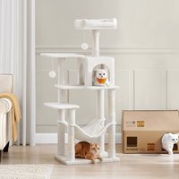 Multi Level Cat Tree with Hammock - white