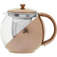 Fuso Stainless Steel Teapot With Copper Finished Infuser - Silver