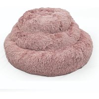 HugglePets Anti-Anxiety Donut Pet Bed - Pink, Small - Pink / 67cm / 15cm