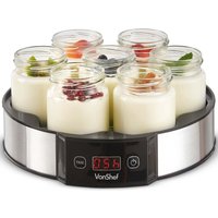 Digital Yoghurt Maker with 7 Jars - Silver