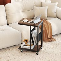 Industrial Sofa Couch Table - Brown