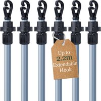 Pelle & Sol 2.2M Telescopic Washing Line Poles - Grey