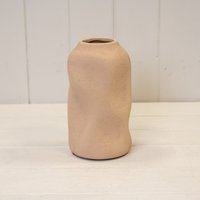 KDMD Tan Medium Textured Sculptured Vase - Tan