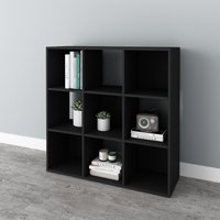WestWood Bookshelf 3 Tier 9 Cube Bookcase - Black
