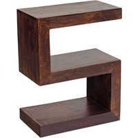 Dakota Mango S Shape Display Unit - Dark Wood