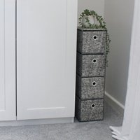Urban Paper 4 Drawer Storage Unit - Grey