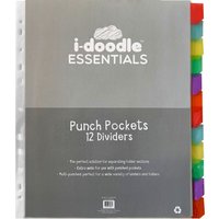 Punch Pockets with 12 Tabbed Dividers