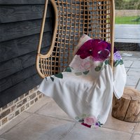 Pink Purple Roses Blanket - Pink