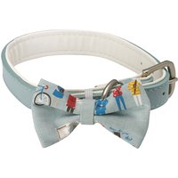 Cath Kidston Dog Collar with Bow Tie - Light Blue / L