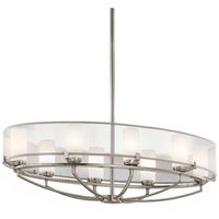 Saldana 8 Light Multi Arm Chandelier Classic Pewter Finish, G9 - Classic Pewter