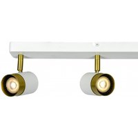 CGC ORIO White Brushed Gold Triple Three Head Adjustable Ceiling Spot Light Bar - white