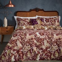 Paoletti, Paoletti Harewood Ruby 100% Cotton Duvet Cover & Pillowcase Set Red/White Paoletti, Paoletti Harewood Ruby 100% Cotton Duvet Cover & Pillowcase Set Red/White