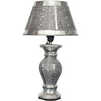 Silver Crushed Diamond Table Lamp - Silver