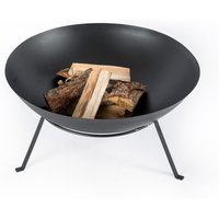 Homescapes Metal Fire Bowl with Stand - Black