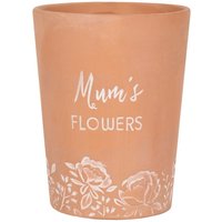 Beautiful MumS Flowers Terracotta Plant Pot - Brown