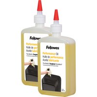 Fellowes Paper Shredder Oil - Shredder Lubricant Oil - Pack of 2 - Light Amber / 355ml