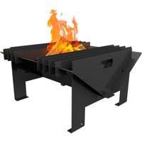 Chic Hex Steel Fire Pit - Black