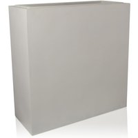 White Tall Trough Outdoor Planter With Insert - White