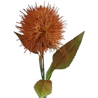 Globe Thistle Ball Artificial Flower Stem - Globe Thistle Yellow