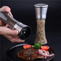 Set of 2 Salt and Pepper Grinder - Clear, Silver