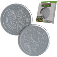 Teenage Mutant Ninja Turtles Set of 4 Embossed Metal Coasters - Multi