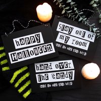 Candy Heist Warning Sign - Black