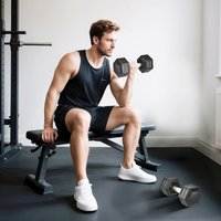 HOMCOM 25KG Rubber Hex Dumbbell - Black